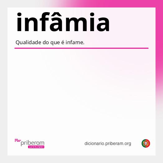 Significado de infâmia