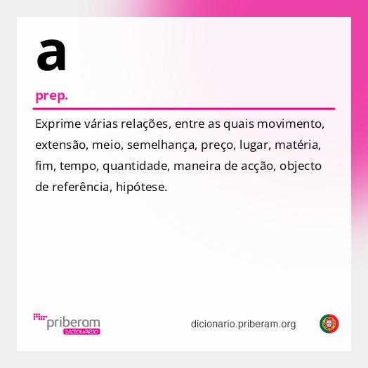 Significado de a