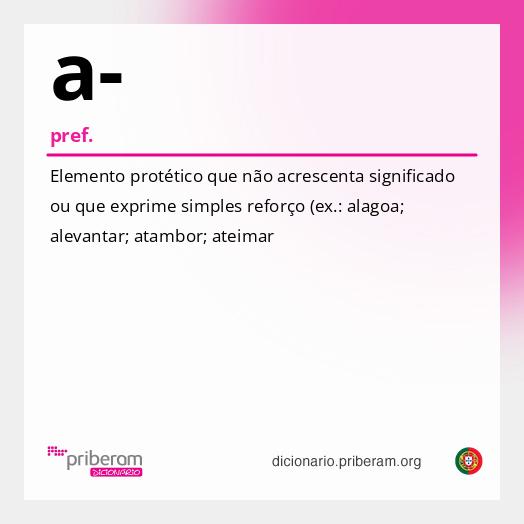 Significado de a-