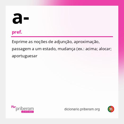 Significado de a-