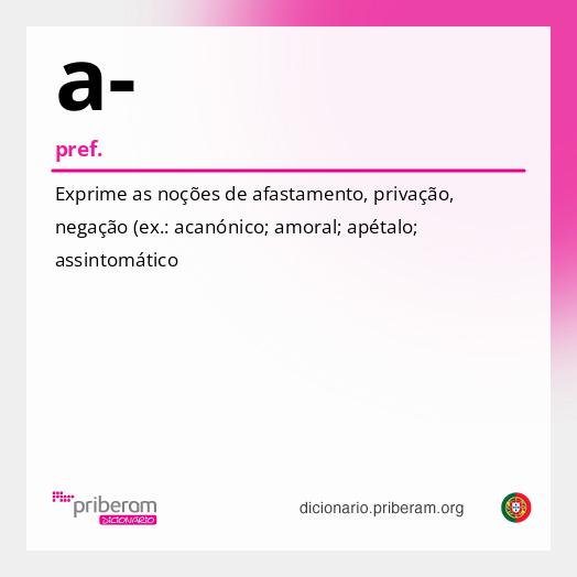 Significado de a-