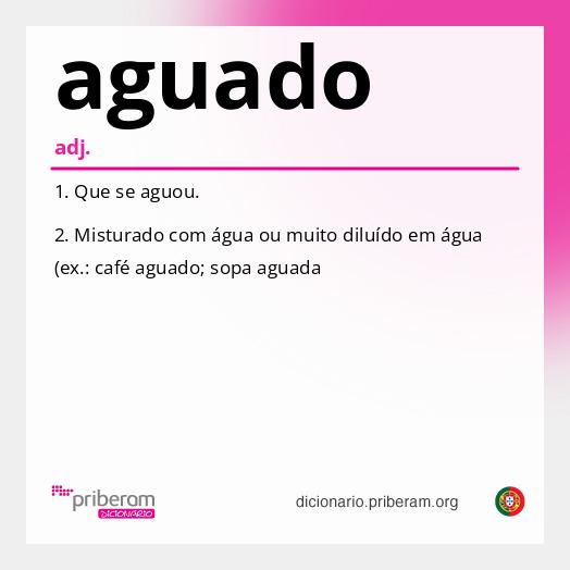 Significado de aguado