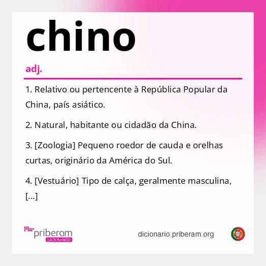 Significado de chino