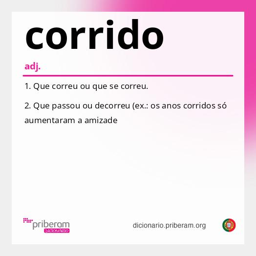 Significado de corrido