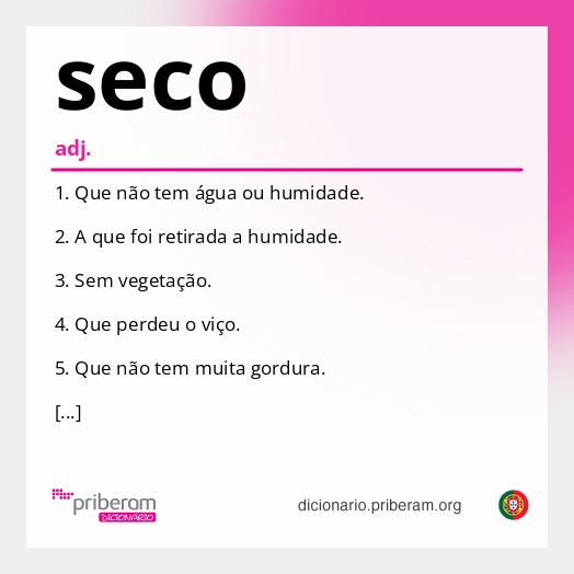 Significado de seco